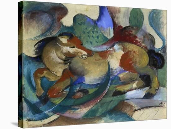 Horse Jumping, 1913-Franz Marc-Stretched Canvas