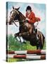 Horse Jumping-Jesus Blasco-Stretched Canvas