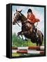 Horse Jumping-Jesus Blasco-Framed Stretched Canvas