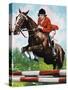 Horse Jumping-Jesus Blasco-Stretched Canvas