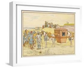 Horse Litter Used by the French General Vauban While Travelling-Eugene Courboin-Framed Art Print