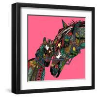 Horse Love Pink-Sharon Turner-Framed Art Print