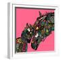 Horse Love Pink-Sharon Turner-Framed Art Print