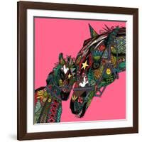 Horse Love Pink-Sharon Turner-Framed Art Print