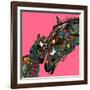 Horse Love Pink-Sharon Turner-Framed Art Print