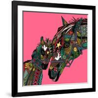 Horse Love Pink-Sharon Turner-Framed Art Print