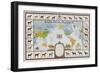 Horse Map of the World Showing Different Breeds-null-Framed Photographic Print