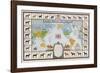 Horse Map of the World Showing Different Breeds-null-Framed Photographic Print