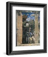 Horse, Mastiffs and Grooms of Count Ludovico Gonzaga, Detail from Meeting Wall-Andrea Mantegna-Framed Giclee Print