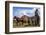 Horse near Statues on the Isla De Pascua. Rapa Nui. Easter Island-Vladimir Krupenkin-Framed Photographic Print