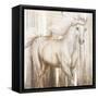 Horse on Grass Abstract-Tiffany Hakimipour-Framed Stretched Canvas