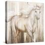 Horse on Grass Abstract-Tiffany Hakimipour-Stretched Canvas