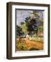 Horse on Road, Tahitian Landscape, 1899-Paul Gauguin-Framed Giclee Print