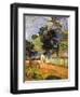 Horse on Road, Tahitian Landscape, 1899-Paul Gauguin-Framed Giclee Print