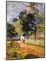 Horse on Road, Tahitian Landscape, 1899-Paul Gauguin-Mounted Premium Giclee Print