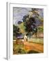 Horse on Road, Tahitian Landscape, 1899-Paul Gauguin-Framed Giclee Print