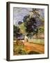 Horse on Road, Tahitian Landscape, 1899-Paul Gauguin-Framed Giclee Print