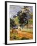 Horse on Road, Tahitian Landscape, 1899-Paul Gauguin-Framed Giclee Print