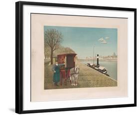 Horse on the River-Jan Balon-Framed Collectable Print