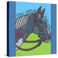 Horse (Pinto)-Denny Driver-Stretched Canvas