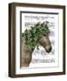 Horse Porcelain with Ivy-Fab Funky-Framed Art Print