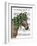 Horse Porcelain with Ivy-Fab Funky-Framed Art Print