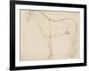 Horse Profile to the Left and Indications of Measures-Edme Bouchardon-Framed Giclee Print