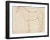 Horse Profile to the Left and Indications of Measures-Edme Bouchardon-Framed Giclee Print