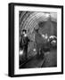 Horse Pulling Cart in Coal Mine-null-Framed Photographic Print