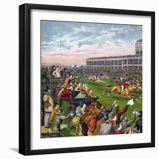 Horse Race, 19th Century-null-Framed Giclee Print