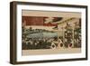 Horse Race at Ueno Park-Chikanobu-Framed Art Print