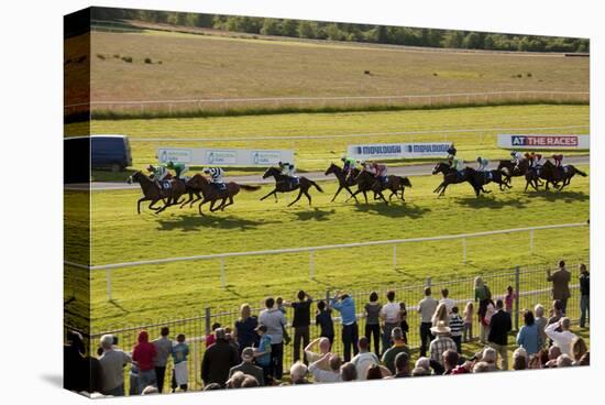 Horse race in Ballinrobe, County Mayo, Connacht, Ireland-null-Stretched Canvas