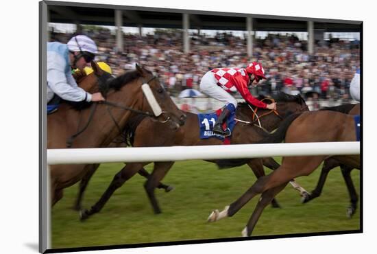 Horse race in Ballinrobe, County Mayo, Connacht, Ireland-null-Mounted Art Print