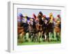 Horse Race in Motion-Peter Walton-Framed Photographic Print