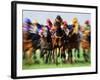 Horse Race in Motion-Peter Walton-Framed Photographic Print