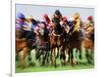 Horse Race in Motion-Peter Walton-Framed Photographic Print