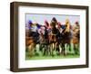 Horse Race in Motion-Peter Walton-Framed Photographic Print