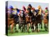 Horse Race in Motion-Peter Walton-Stretched Canvas