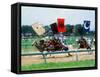 Horse Race in Samurai Armors-null-Framed Stretched Canvas