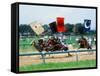 Horse Race in Samurai Armors-null-Framed Stretched Canvas