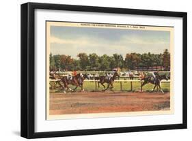 Horse Race, Saratoga Springs, New York-null-Framed Art Print