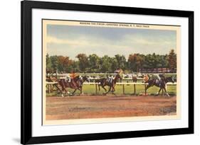 Horse Race, Saratoga Springs, New York-null-Framed Premium Giclee Print