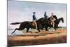 Horse Race-Currier & Ives-Mounted Art Print