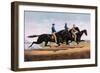 Horse Race-Currier & Ives-Framed Art Print