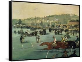 Horse Racing, 1872-Edouard Manet-Framed Stretched Canvas