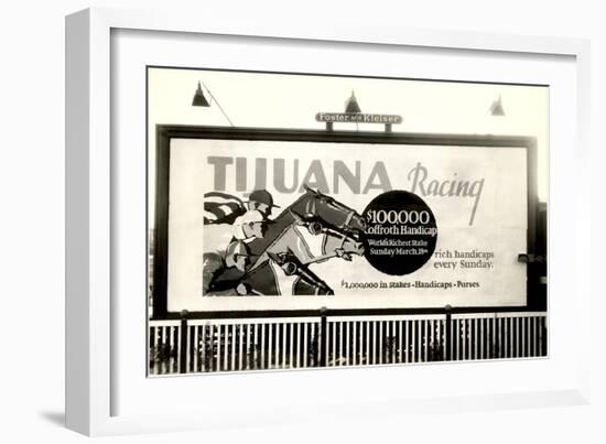 Horse Racing Billboard, Tijuana-null-Framed Art Print