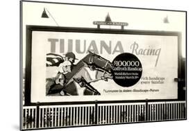 Horse Racing Billboard, Tijuana-null-Mounted Art Print