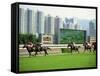 Horse Racing in Hong Kong, China-Tim Hall-Framed Stretched Canvas