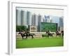 Horse Racing in Hong Kong, China-Tim Hall-Framed Photographic Print