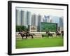 Horse Racing in Hong Kong, China-Tim Hall-Framed Photographic Print